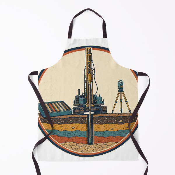 Item preview, Borehole Drilling and Soil Core Survey - Geotechnical Art designed and sold by Moni50 Studio.
