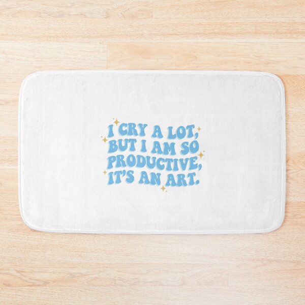 Item preview, I Cry A Lot But I Am So Productive Funny Lyrics Quote Doodle - Stickers, Phone cases, car stickers designed and sold by Sticker Tonic.