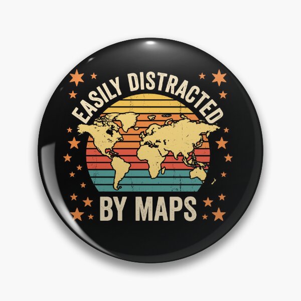 Item preview, Easily Distracted By Maps | World Traveler Geography Lover designed and sold by Doodleoub.