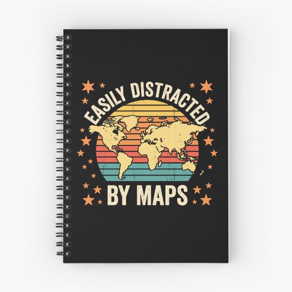 Item preview, Easily Distracted By Maps | World Traveler Geography Lover designed and sold by Doodleoub.