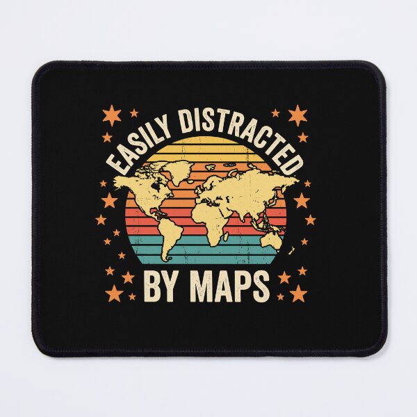 Item preview, Easily Distracted By Maps | World Traveler Geography Lover designed and sold by Doodleoub.
