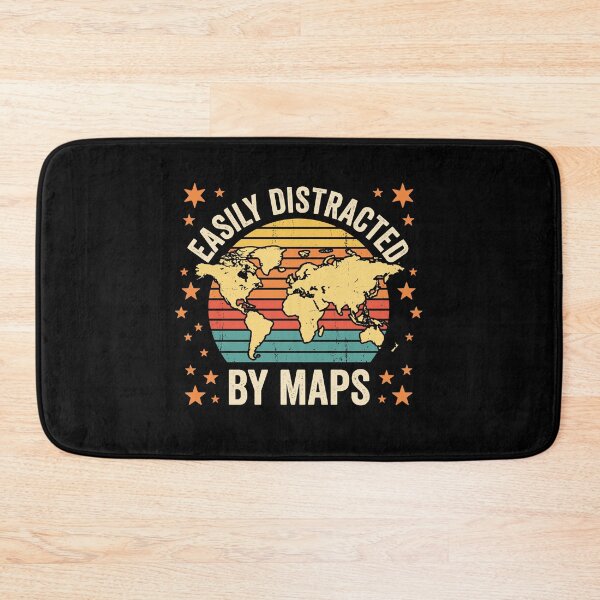 Item preview, Easily Distracted By Maps | World Traveler Geography Lover designed and sold by Doodleoub.