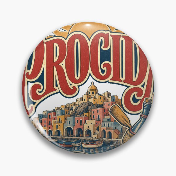 Item preview, Procida Italy Vintage Hand Lettered Travel Emblem designed and sold by VisualArtsOasis.