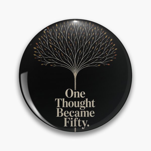 Item preview, One Thought Became Fifty Overthinking Anxiety Mental Health Minimalist Art Print designed and sold by thoughtswear.