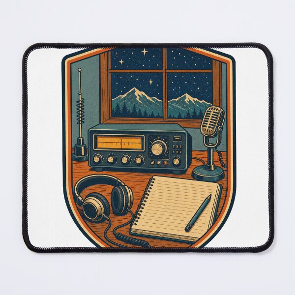 Item preview, Night Radio Desk Under Mountain Stars designed and sold by Moni50 Studio.