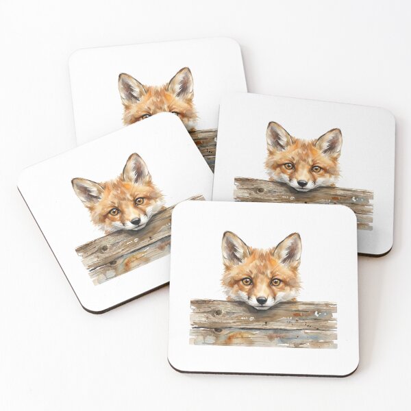 Item preview, Fox Peeking Fence designed and sold by Roy & Tiffany.