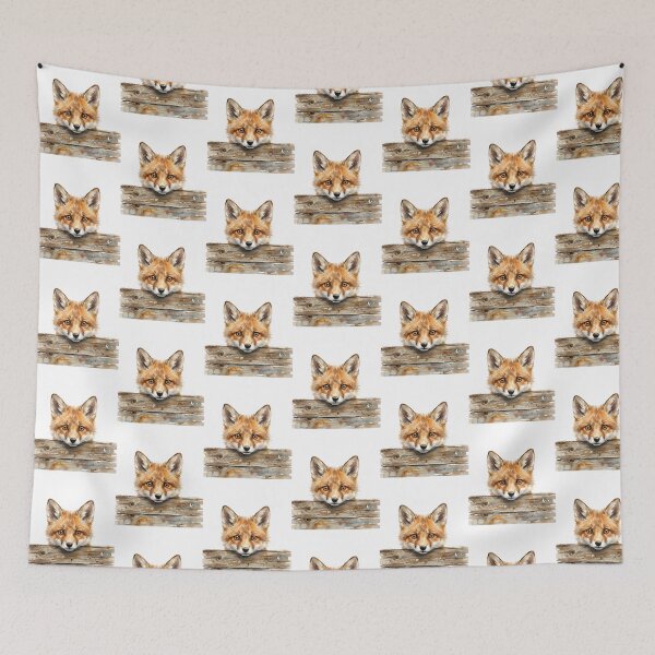 Item preview, Fox Peeking Fence designed and sold by Roy & Tiffany.