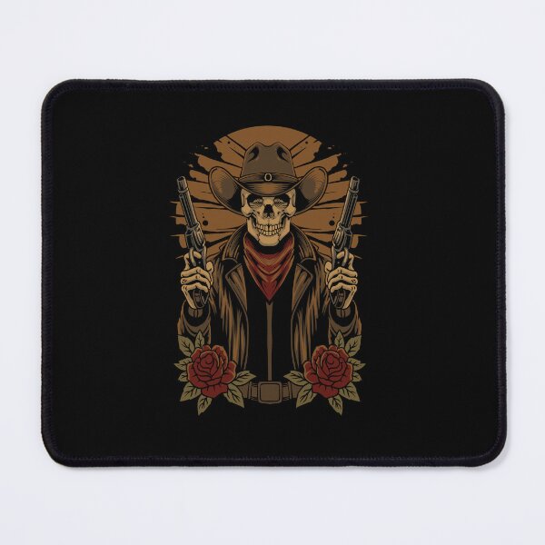 Item preview, Skeleton Cowboy Gunslinger Vintage Western T-Shirt Design designed and sold by phsycartwork.