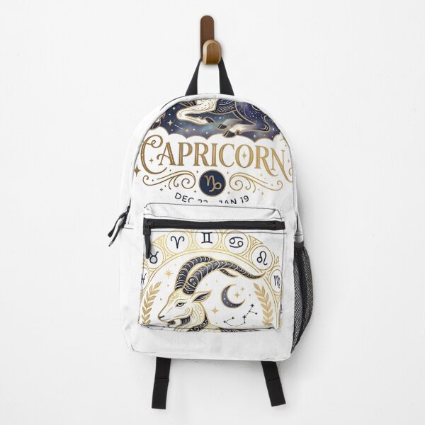 Item preview, Capricorn Zodiac Badge Floral Frame designed and sold by Zodiac Celestial Art.