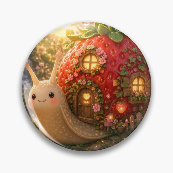 Item preview, Strawberry Snail Cottage Sticker  designed and sold by blossomfun.