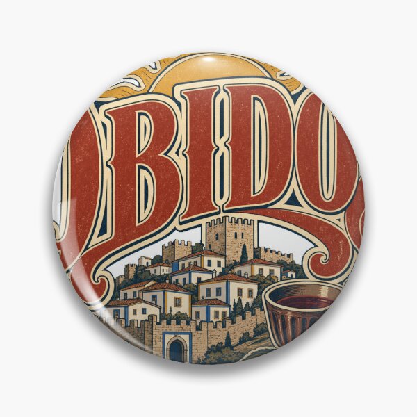 Item preview, Tipografía de viaje vintage ornamentada de Óbidos Portugal designed and sold by VisualArtsOasis.