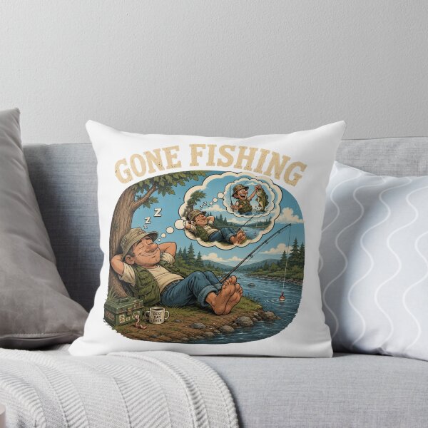 Item preview, Gone Fishing Relaxing River Scene designed and sold by Snedsdigital.
