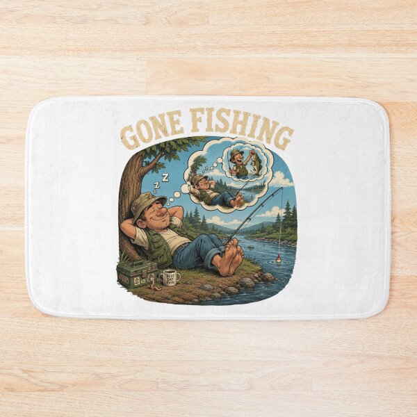 Item preview, Gone Fishing Relaxing River Scene designed and sold by Snedsdigital.