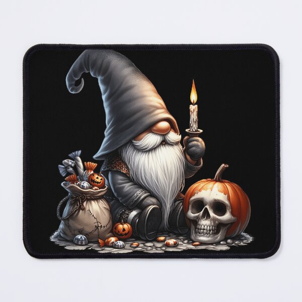 Item preview, Spooky Halloween Gnome Candlelight | Skull Pumpkin Trick or Treat Art designed and sold by Lorraine Cozy Corner.