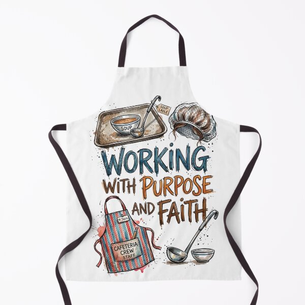 Item preview, Working With Purpose And Faith Cafeteria Crew | Lunch Lady & Food Service Staff Gift designed and sold by CraftEvo.