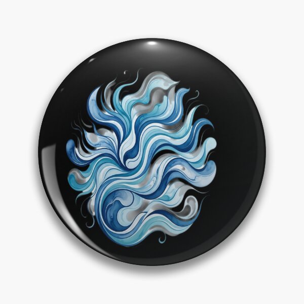 Item preview, Monochrome blue watercolour shark ocean on black designed and sold by Safwat-Aziz1.