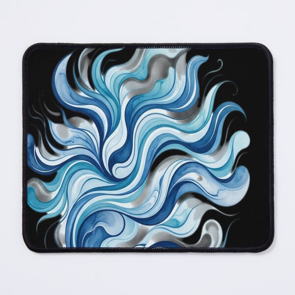 Item preview, Monochrome blue watercolour shark ocean on black designed and sold by Safwat-Aziz1.