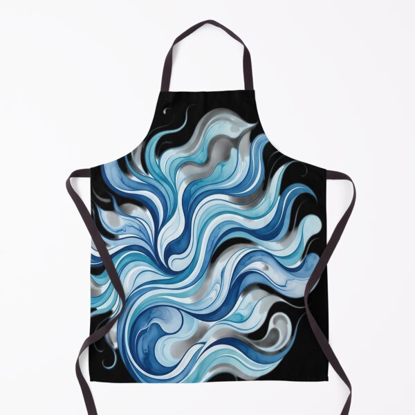 Item preview, Monochrome blue watercolour shark ocean on black designed and sold by Safwat-Aziz1.