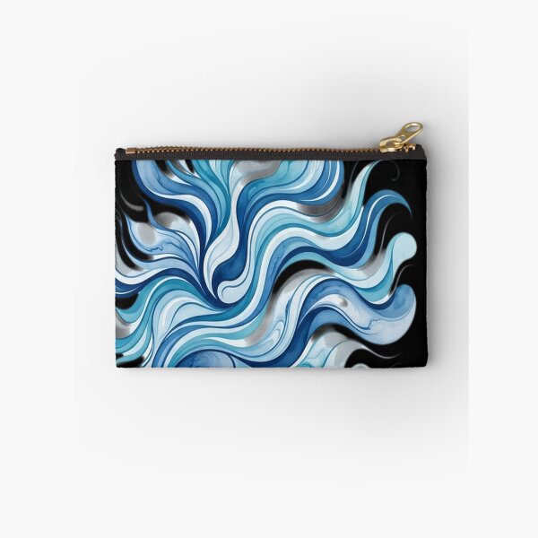Item preview, Monochrome blue watercolour shark ocean on black designed and sold by Safwat-Aziz1.