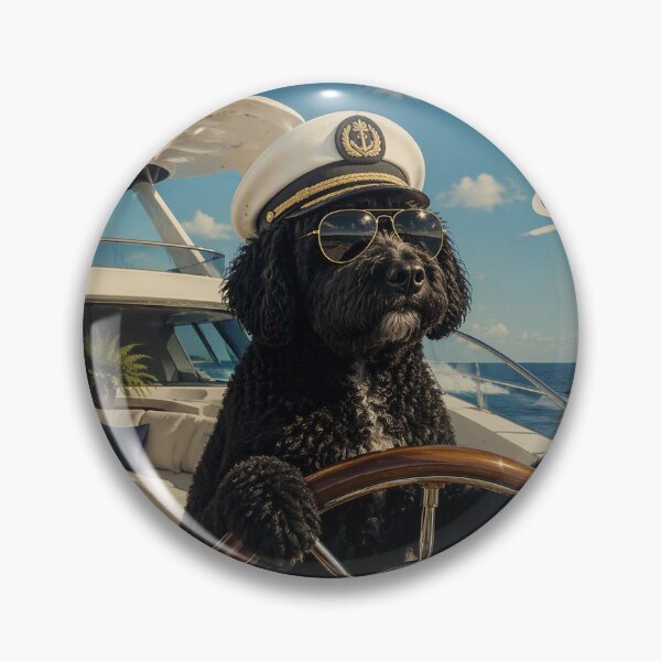 Item preview, Portuguese Water Dog: Smooth Seas and Pirate Free designed and sold by PWD-Art-And-Graphics.