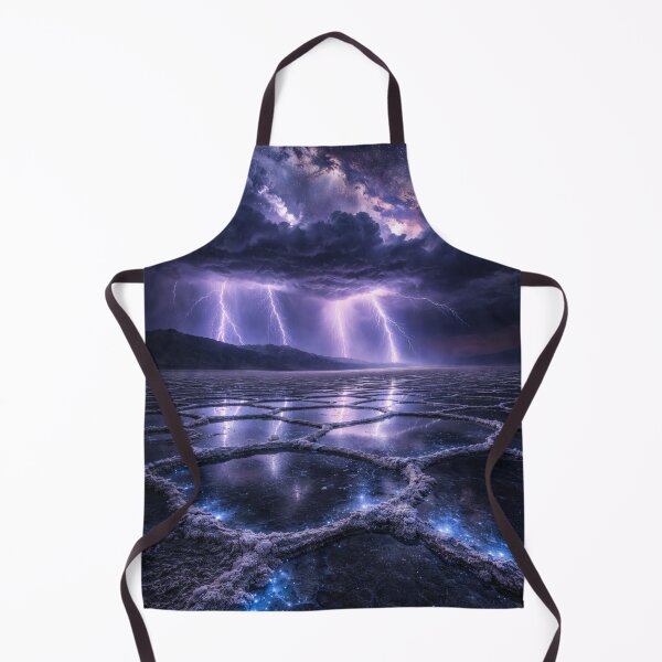 Item preview, Lightning Storm Over Salt Flats at Night designed and sold by Yomere.
