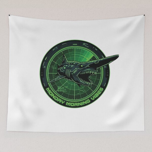 Item preview, Monday Morning Vibes Neon Goblin Shark Sonar designed and sold by Arc2020.