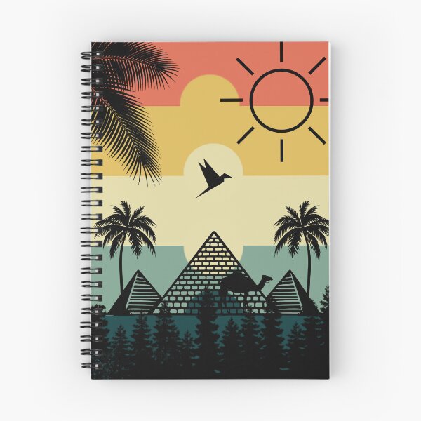 Aperçu de l'œuvre Pyramides d'Égypte - Art de voyage rétro vintage - silhouette créée et vendue par ShabanMerch.