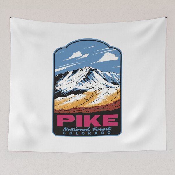 Item preview, Pikes Peak Pike National Forest Retro Travel Poster designed and sold by HalpinDesign.