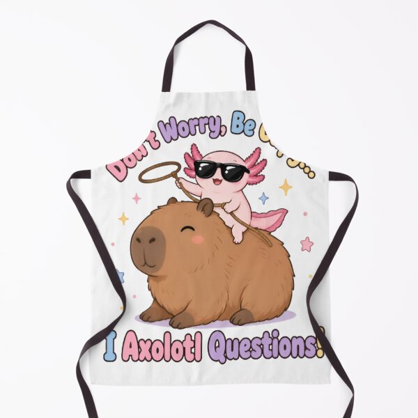 Item preview, Funny Capybara and Axolotl Cute Kawaii Graphic designed and sold by Uniqueauraaprints.