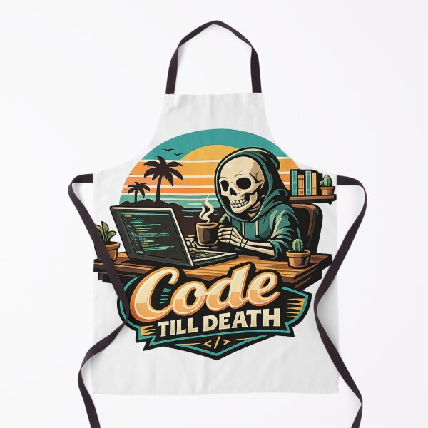 Item preview, Funny Skeleton Programmer Coffee Lover - Code till Death T-Shirt designed and sold by zdzdesigner.