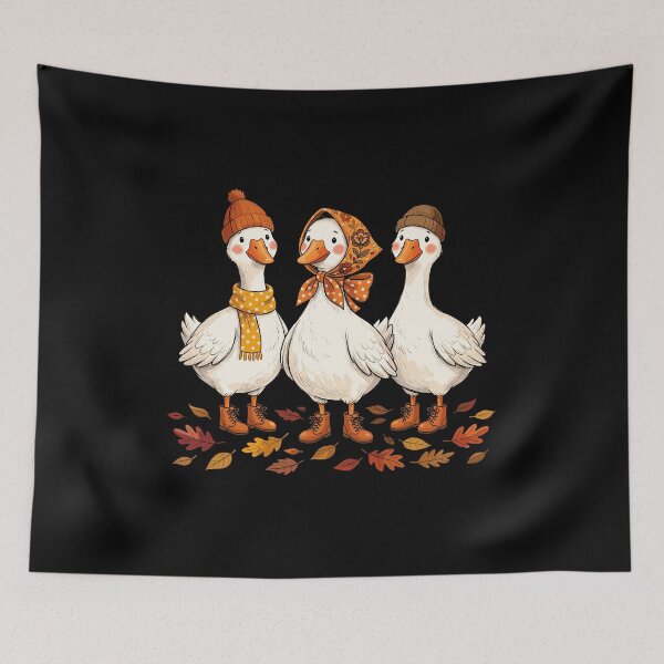 Item preview, Cozy Geese Autumn Fall Farm Animal Thanksgiving Bird designed and sold by Doodleoub.