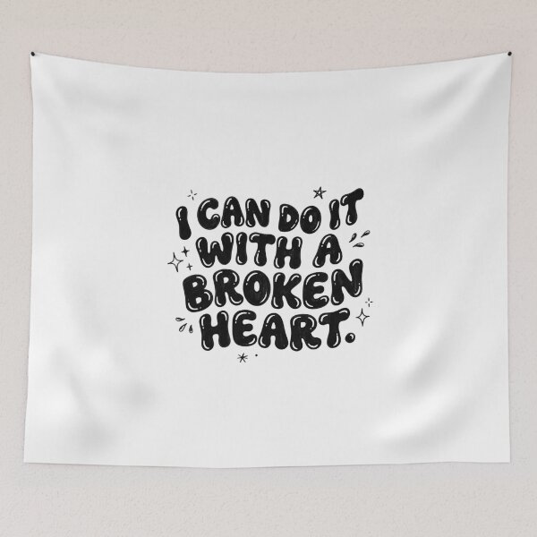 Item preview, I Can Do It With A Broken Heart Lyrics Doodle designed and sold by Sticker Tonic.