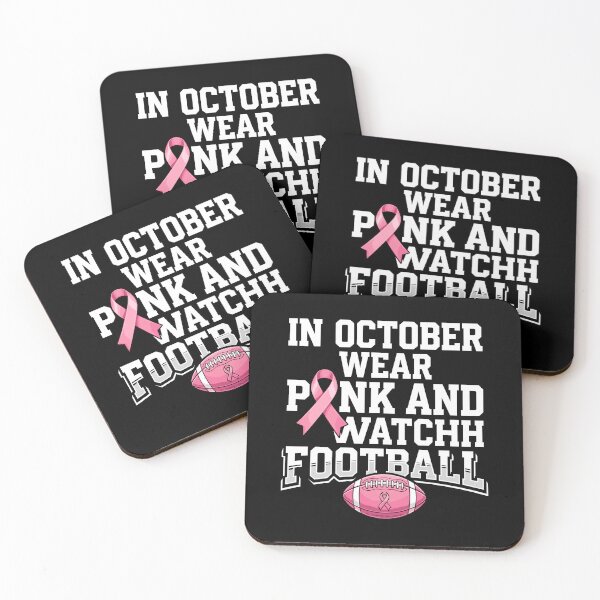 Item preview, In October Wear Pink And Watchh Football Breast Cancer Awareness Fan designed and sold by Doodleoub.