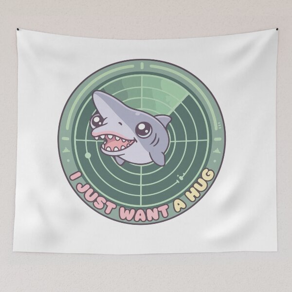 Item preview, I Just Want A Hug Kawaii Goblin Shark Radar designed and sold by Arc2020.