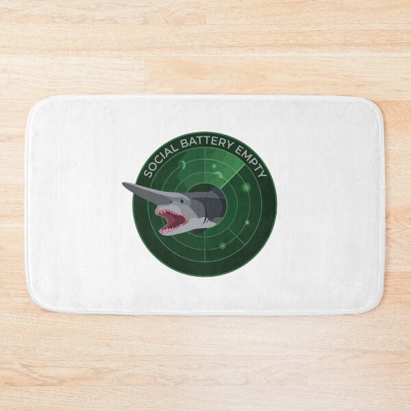 Item preview, Social Battery Empty Minimalist Goblin Shark Sonar designed and sold by Arc2020.