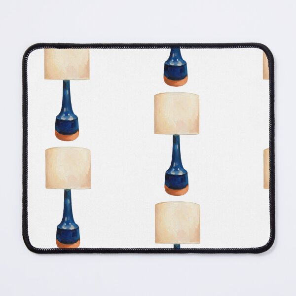 Item preview, Blue and Orange Table Lamp Oil Painting Art Print designed and sold by KaleChub.