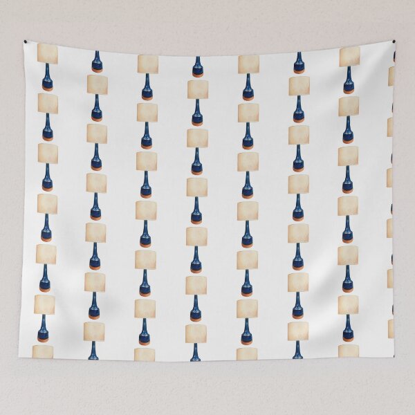 Item preview, Blue and Orange Table Lamp Oil Painting Art Print designed and sold by KaleChub.
