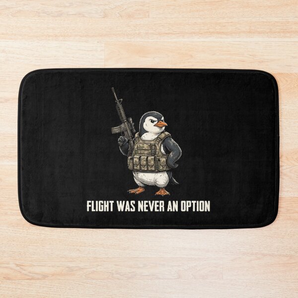 Item preview, Flight Was Never An Option Tactical Penguin Military Veteran Gun Owner designed and sold by Doodleoub.