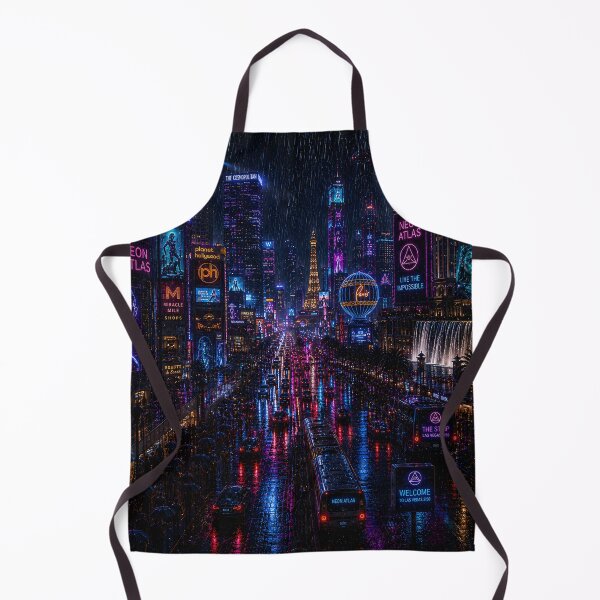 Item preview, Las Vegas 2150 Cyberpunk | Neon Atlas | Futuristic Neon Wall Art | Sci-Fi Cityscape designed and sold by NSAstore.