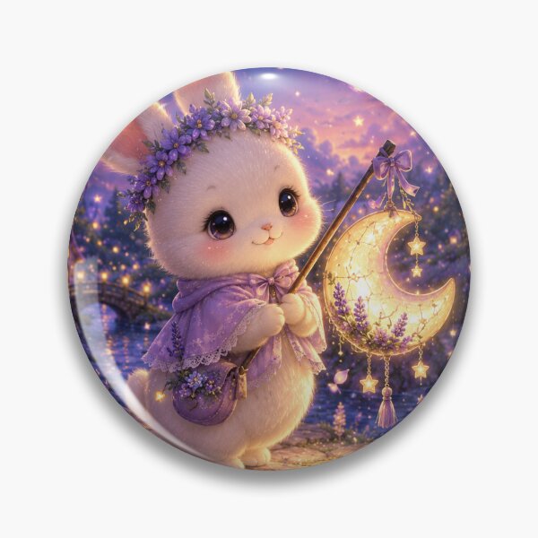 Item preview, Lavender Moon Bunny Sticker designed and sold by blossomfun.
