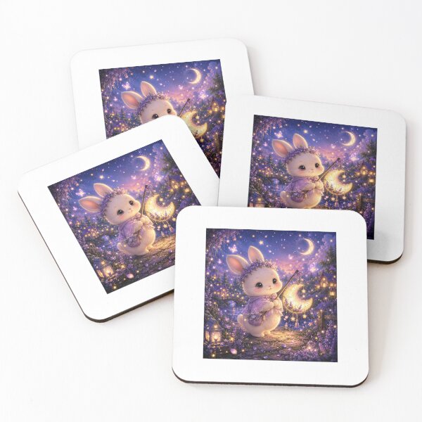 Item preview, Lavender Moon Bunny Sticker designed and sold by blossomfun.