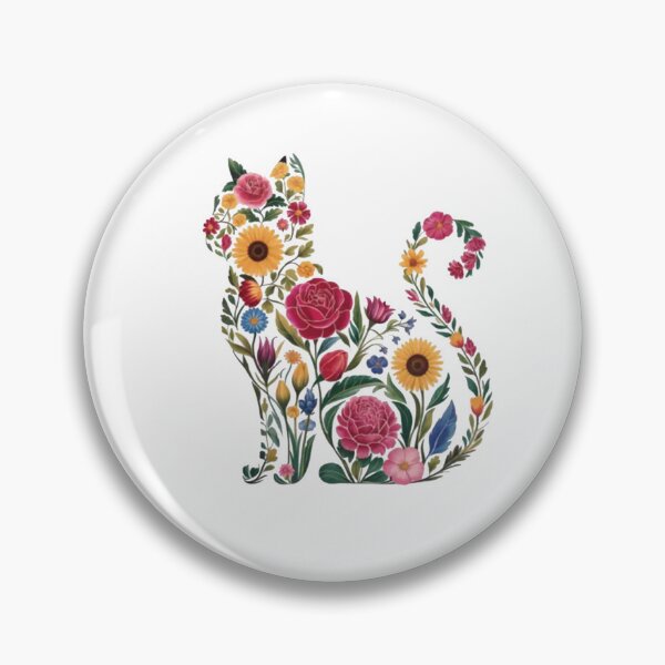Item preview, Floral Cat Silhouette Vintage Wildflower Botanical cat designed and sold by Gbriel3.
