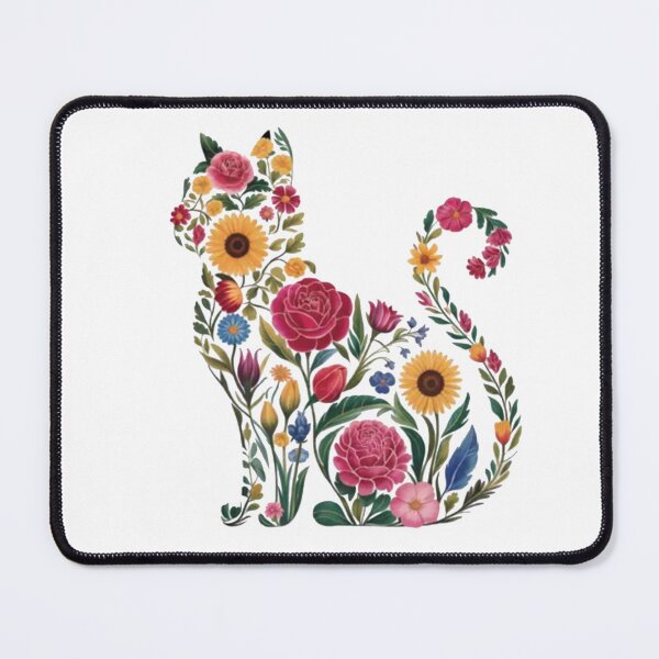 Item preview, Floral Cat Silhouette Vintage Wildflower Botanical cat designed and sold by Gbriel3.