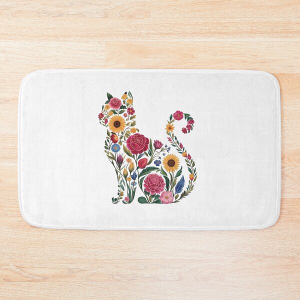Item preview, Floral Cat Silhouette Vintage Wildflower Botanical cat designed and sold by Gbriel3.