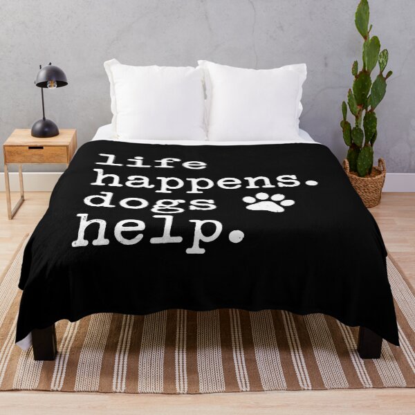 Item preview, Life Happens Dogs Help Paw Print Quote Dog Lover Gift designed and sold by SoyLamderma.