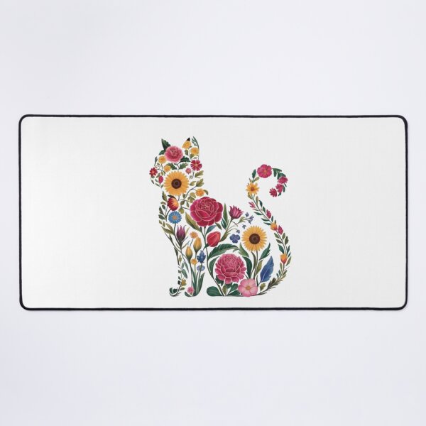 Item preview, Floral Cat Silhouette Vintage Wildflower Botanical cat designed and sold by Gbriel3.