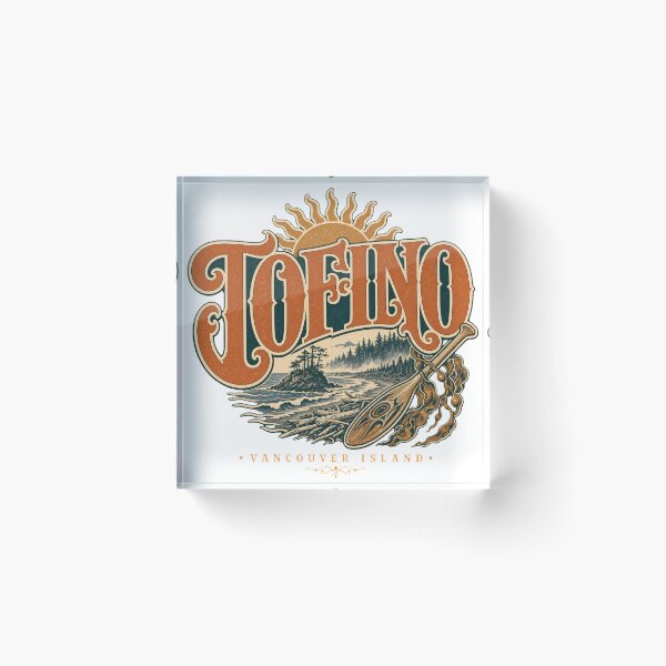 Item preview, Tofino British Columbia Vintage Hand Lettered Travel Emblem designed and sold by VisualArtsOasis.