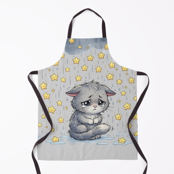 Item preview, Sad Kitten Under a Rain of Stars designed and sold by lungpleecha.