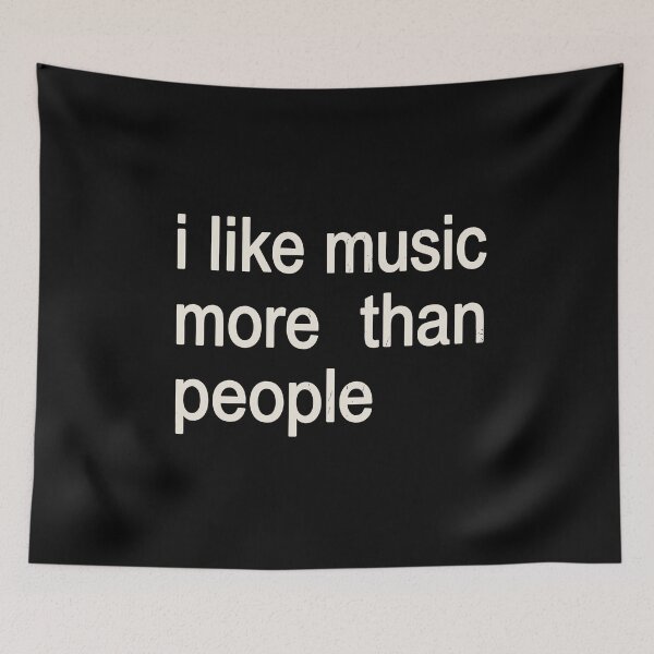 Item preview, I Like Music More Than People Music Lover Introvert designed and sold by Doodleoub.
