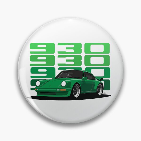 Item preview,  Retro 930 turbo in green illustration designed and sold by blackdogshop.
